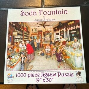 Jigsaw Puzzle, “Soda Fountain” Susan Brabeau 1000 piece - never opened